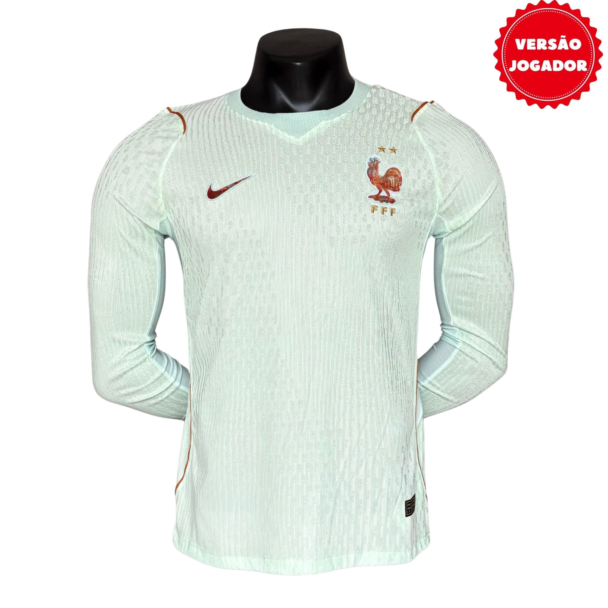 Camisa França II 2026 Jogador Manga Longa