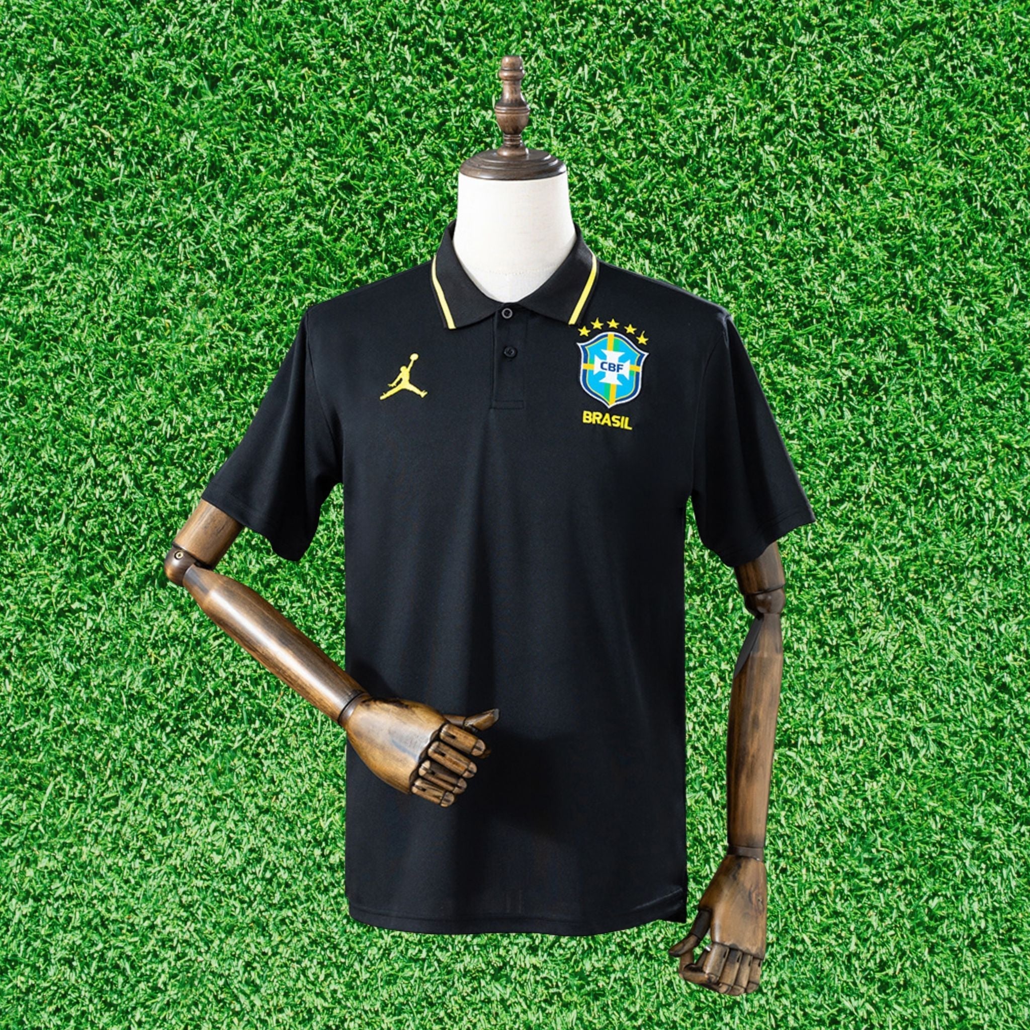 Camisa Brasil Preta 2026 Polo