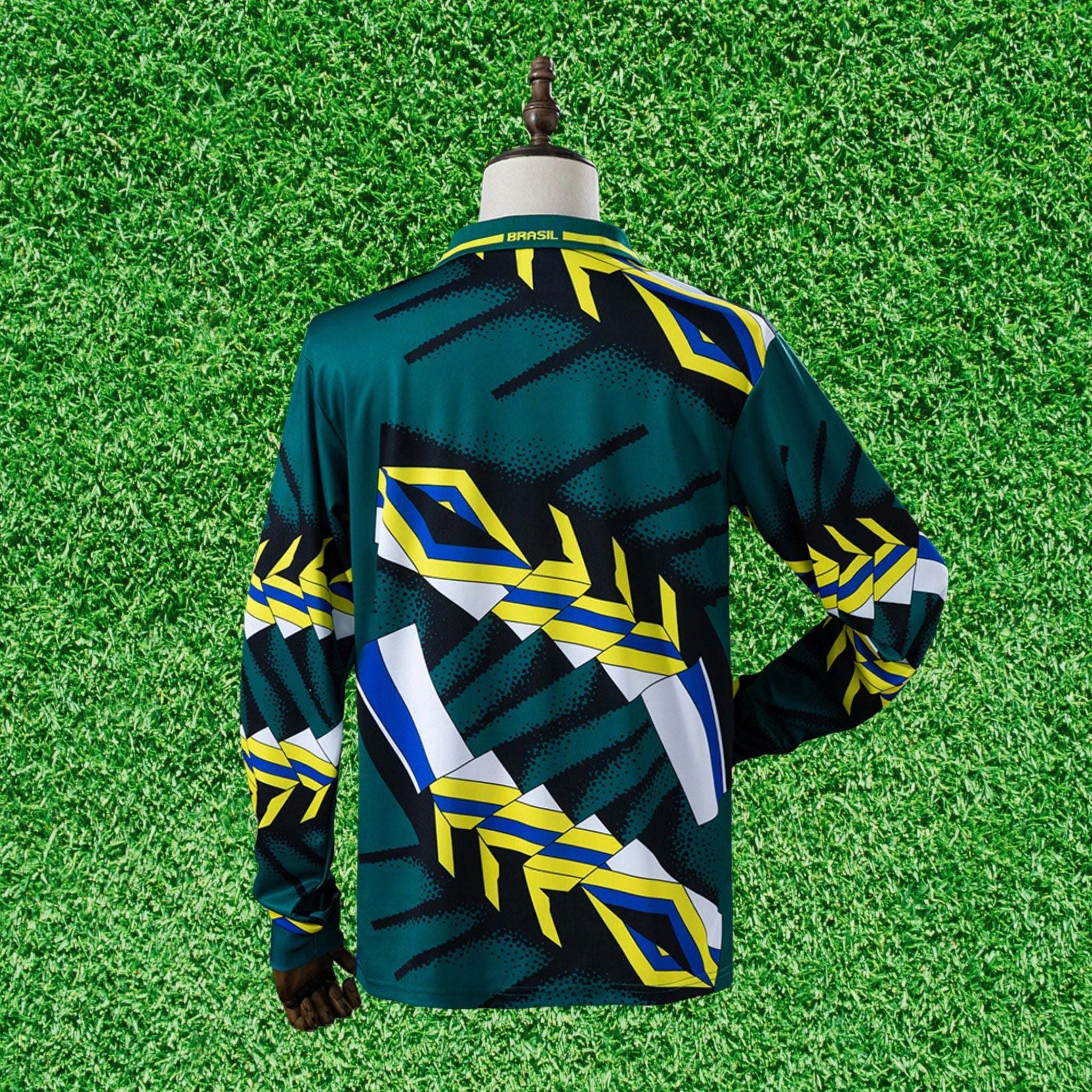 Camisa Brasil Goleiro 1994 Retrô Manga Longa