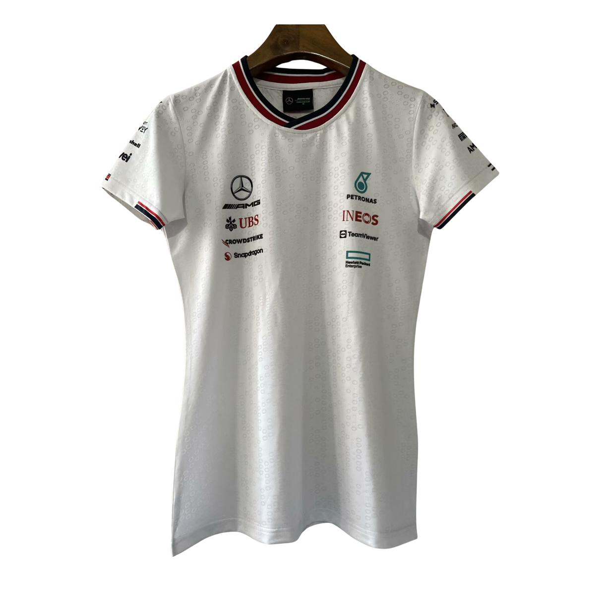Camisa 2024 Mercedes AMG Petronas Racing Feminino Branco