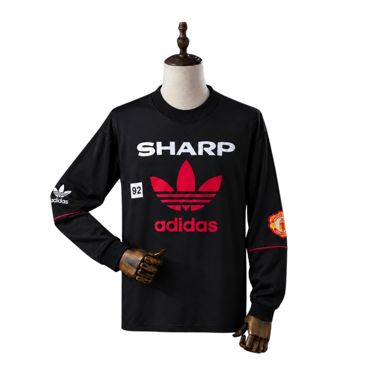 Moletom Manchester United 90/92 Retro - Preto