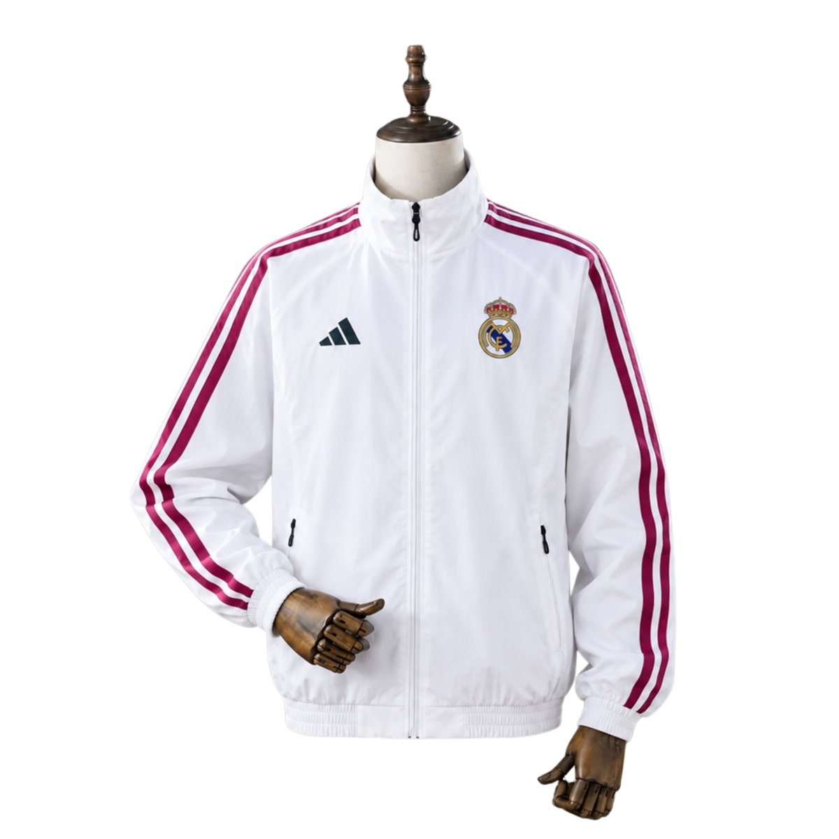 Corta-Vento Real Madrid Branca/Rosa 26/27