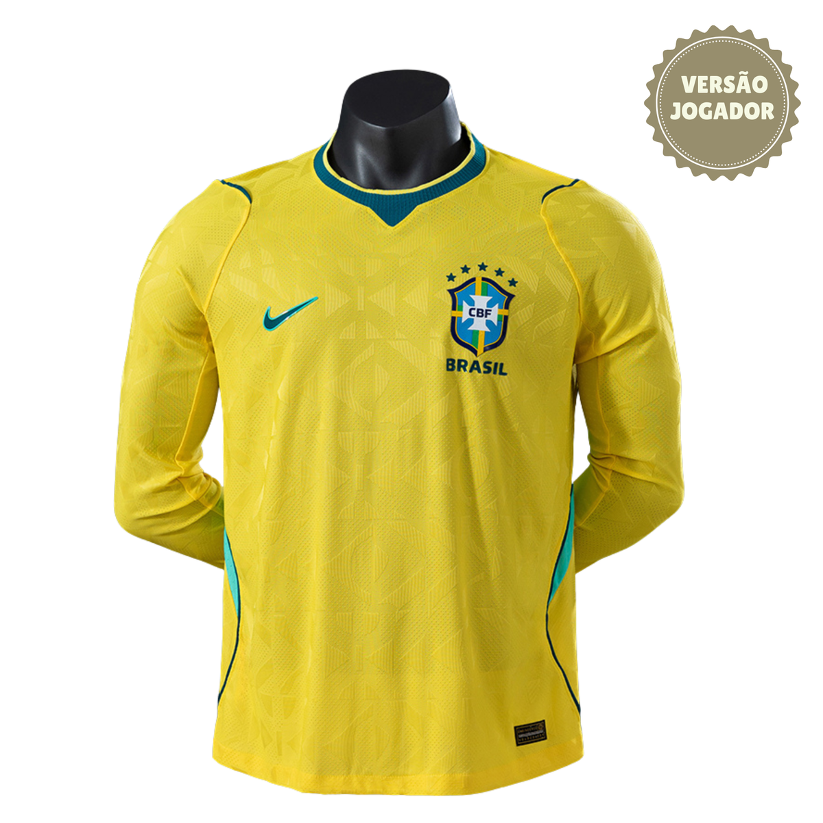 Camisa Brasil 2026 Jogador Manga Longa