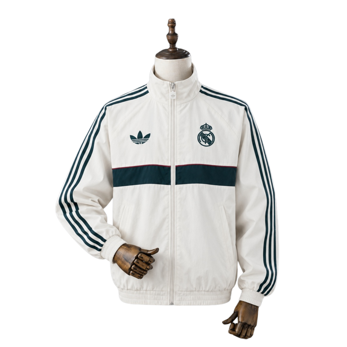 Corta-Vento Real Madrid Branca/Verde 26/27