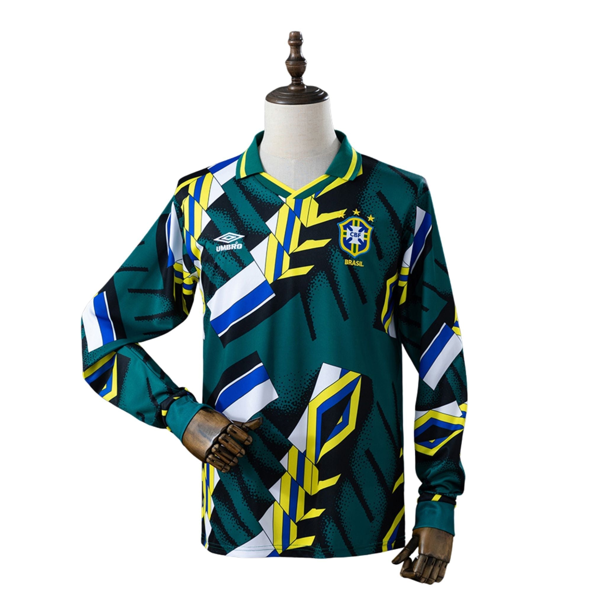 Camisa Brasil Goleiro 1994 Retrô Manga Longa