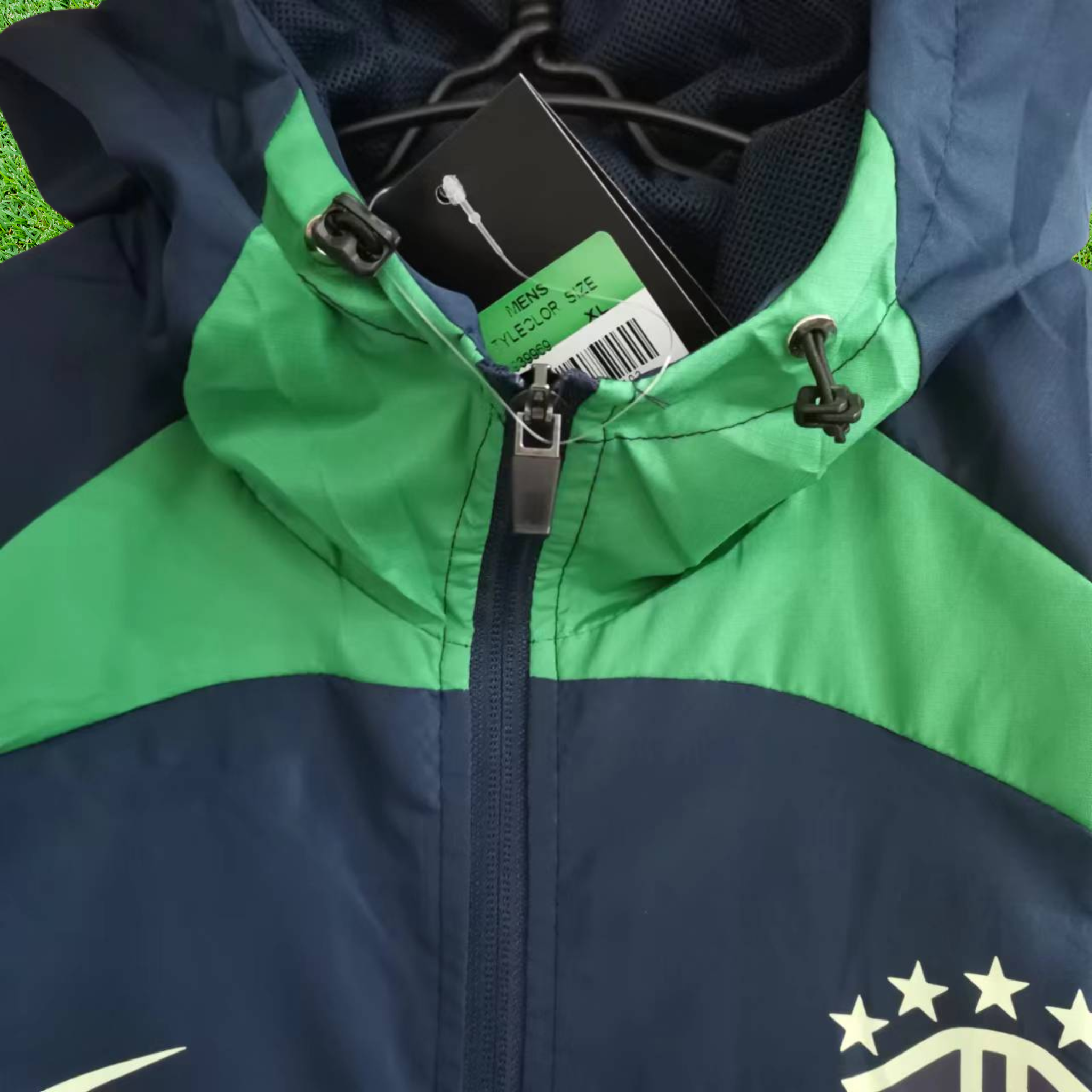 Corta-Vento Brasil Azul/Verde