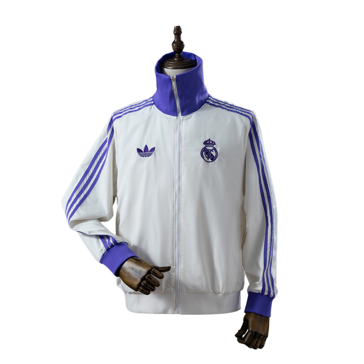 Corta-Vento Real Madrid  Branco/Roxo