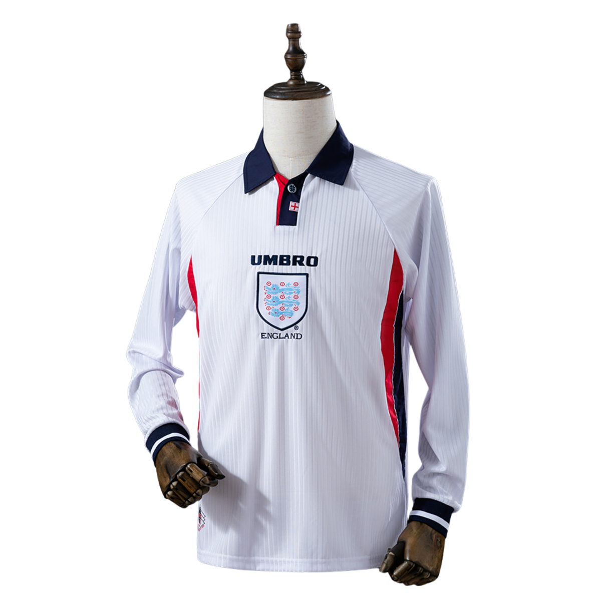 Camisa Inglaterra I Retrô 1998 Manga Longa