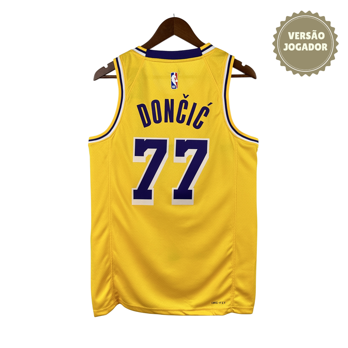 Camisa Los Angeles Lakers City 2023 | #77 Doncic Amarela