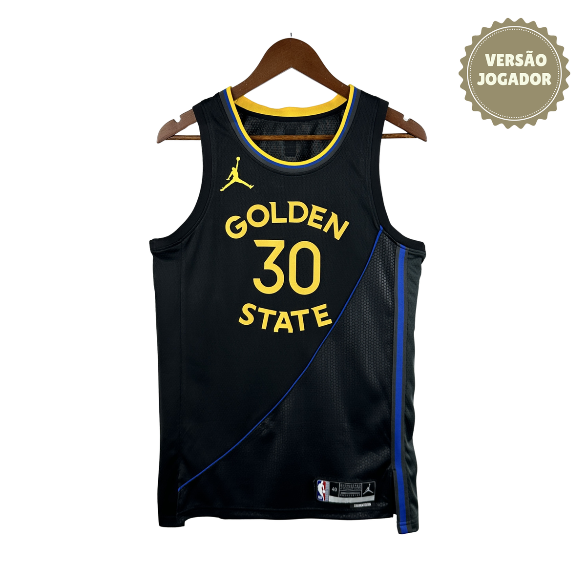 Camisa Golden State 25th | #30 Curry Jogador Preta