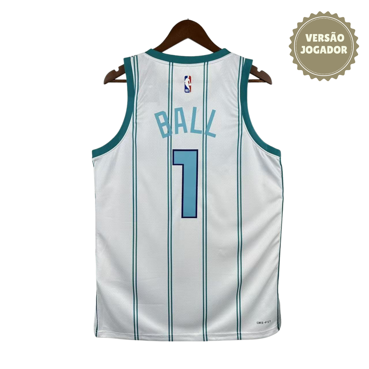 Camisa Charlotte Hornets I 2023 | #1 Ball Branca
