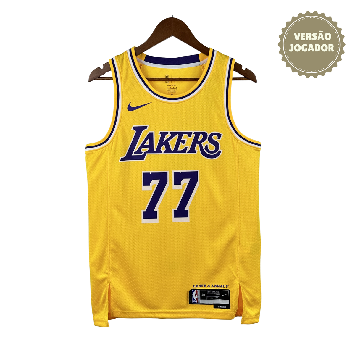 Camisa Los Angeles Lakers City 2023 | #77 Doncic Amarela